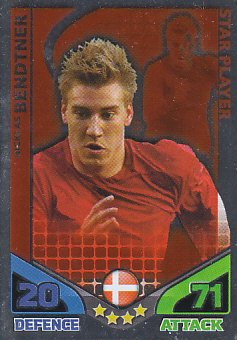 Nicklas Bendtner Denmark 2010 World Cup Match Attax Star Player #53